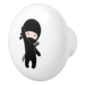 Tiny Happy Ninja Keramische Knop (Rechts)