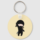 Tiny Happy Ninja op gele Sleutelhanger (Achterkant)