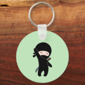 Tiny Happy Ninja over Green Sleutelhanger (Voorkant)
