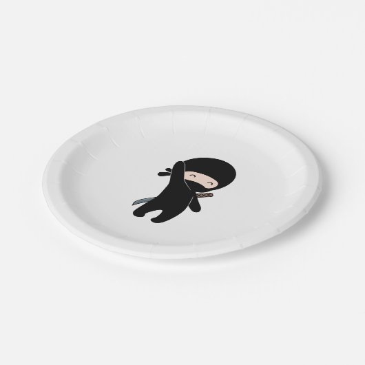 Tiny Happy Ninja Papieren Bordje (Gekanteld)