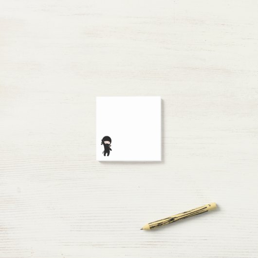 Tiny Happy Ninja Post-it® Notes (Op bureau)