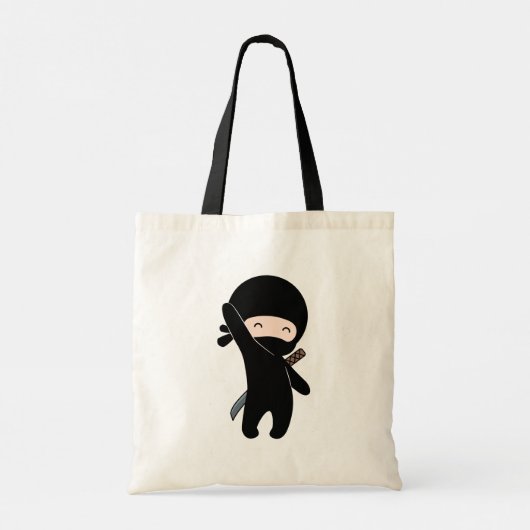 Tiny Happy Ninja Tote Bag (Achterkant)