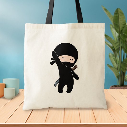 Tiny Happy Ninja Tote Bag