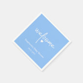 Tiny Heart Blauw Papier Servetten voor Jongen Douc (Hoek)