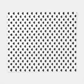 Tiny Heart Pattern | Zwart-wit modern meisje Fleece Deken (Voorkant (Horizontaal))