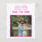 Tiny Hearts Budget Save Our Date Kaarten Magenta (Voorkant)
