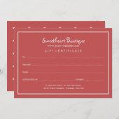 Tiny Hearts Cadeaubon (Voorkant / Achterkant)