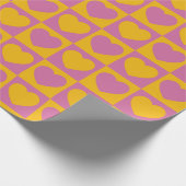 Tiny hearts chess grid seamless pattern. Cute litt Cadeaupapier (Hoek)