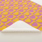 Tiny hearts chess grid seamless pattern. Cute litt Sherpa Deken (3/4)