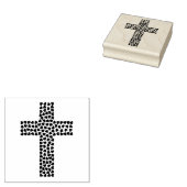 Tiny Hearts Christelijk Cross Rubberstempel (Gestempeld)