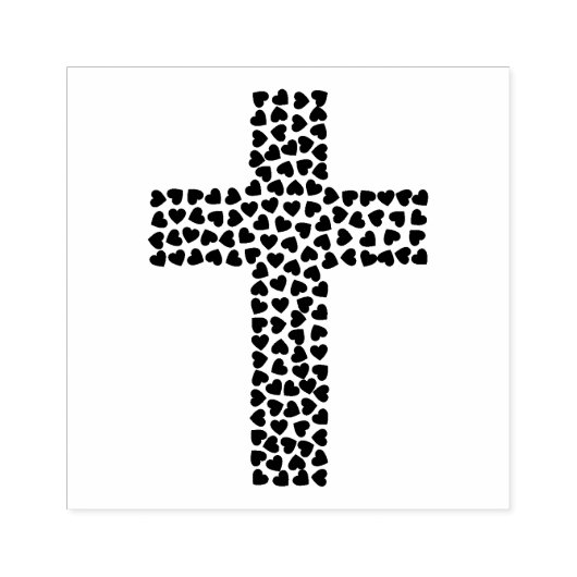 Tiny Hearts Christelijk Cross Rubberstempel (Afrduk)
