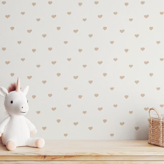 Tiny Hearts Ditsy Minimalistische Neutrale Meisjes Behang