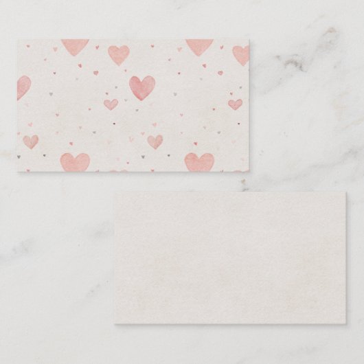 Tiny Hearts Envelopkaart Informatiekaartje (Voorkant / Achterkant)