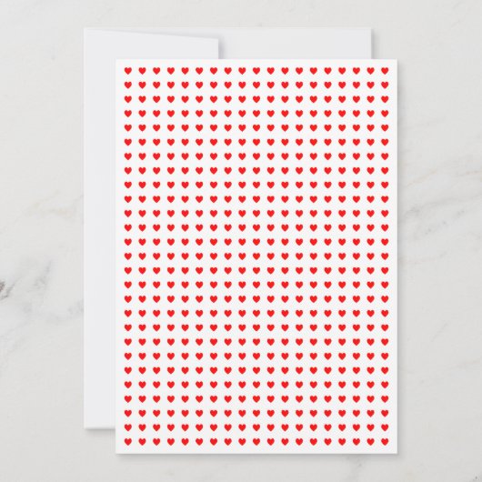 Tiny Hearts Invitation Kaart (Achterkant)