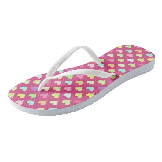 Tiny Hearts Multi-colors Flip Flops (Schuin)
