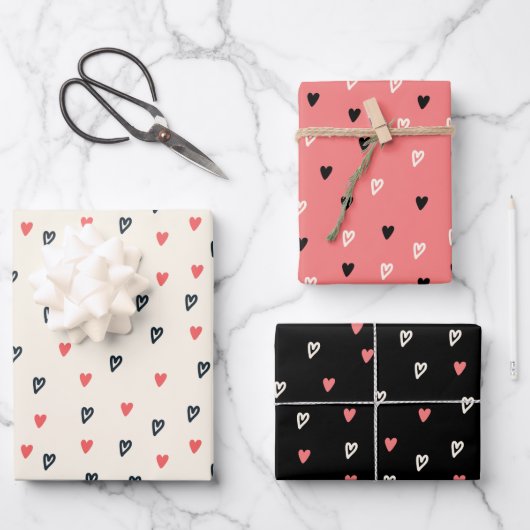 Tiny Hearts-patroon cadeau Inpakpapier Vel (Voorkant)