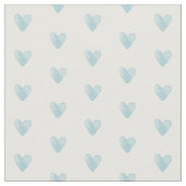 Tiny Hearts Pattern | Bleke Blauwgroen Aqua Stof (Close Up)