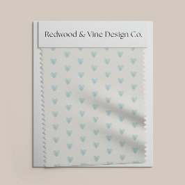 Tiny Hearts Pattern | Bleke Blauwgroen Aqua Stof