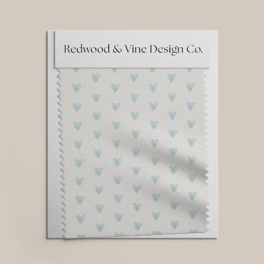 Tiny Hearts Pattern | Bleke Blauwgroen Aqua Stof