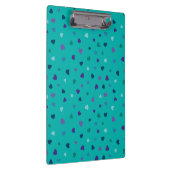 Tiny Hearts, Purple, Teal, Blue on Turquoise Klembord (Rechts)