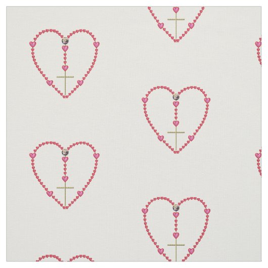 Tiny Hearts Rosary Fabric Stof (Swatch)