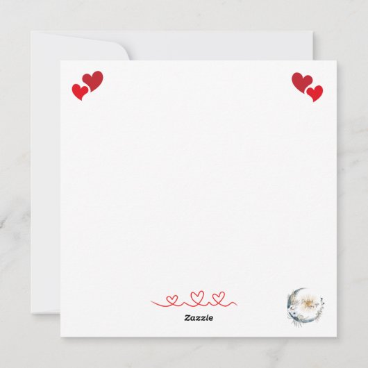 Tiny Hearts v1 Feestdagenkaart (Achterkant)