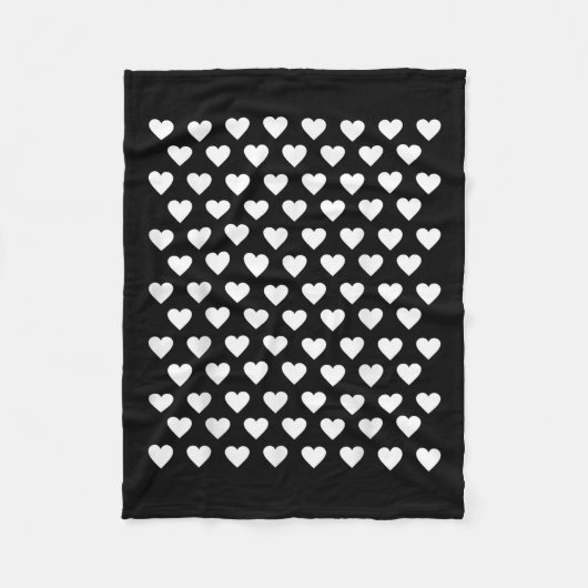 Tiny Hearts White Polka Dot Pattern Schattigee Val Fleece Deken (Voorkant)