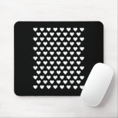 Tiny Hearts White Polka Dot Pattern Schattigee Val Muismat (Met muis)