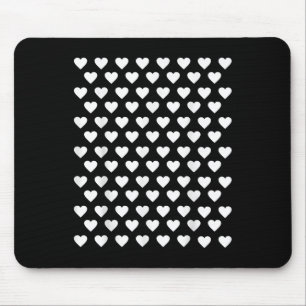 Tiny Hearts White Polka Dot Pattern Schattigee Val Muismat
