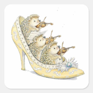 Tiny Hedgel Orchestra Vierkante Sticker
