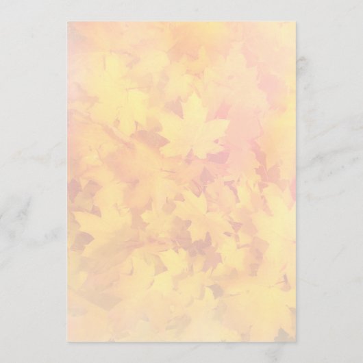 Tiny Herfst Leaf Pattern Natuur Fan Program Paper Programmakaart (Achterkant)