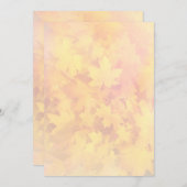 Tiny Herfst Leaf Pattern Natuur Fan Program Paper Programmakaart (Voorkant / Achterkant)