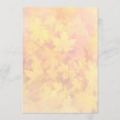 Tiny Herfst Leaf Pattern Natuur Fan Program Paper Programmakaart (Voorkant)