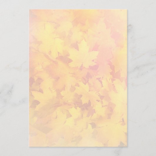 Tiny Herfst Leaf Pattern Natuur Fan Program Paper Programmakaart (Voorkant)