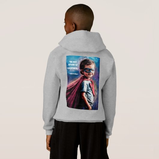 Tiny Hero Schattigee kinderhoodie (Achterkant volledig)