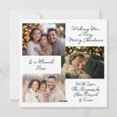 Tiny Home en Kostbare Familie Foto's Kerstmis Feestdagenkaart (Achterkant)