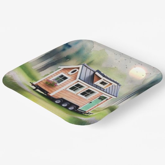 Tiny Home Housewarming Papieren Bordje (Gebogen)