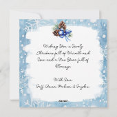 Tiny Home in een magisch winterbos Feestdagenkaart (Achterkant)