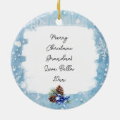 Tiny Home in een magisch winterbos Keramisch Ornament (Achterkant)