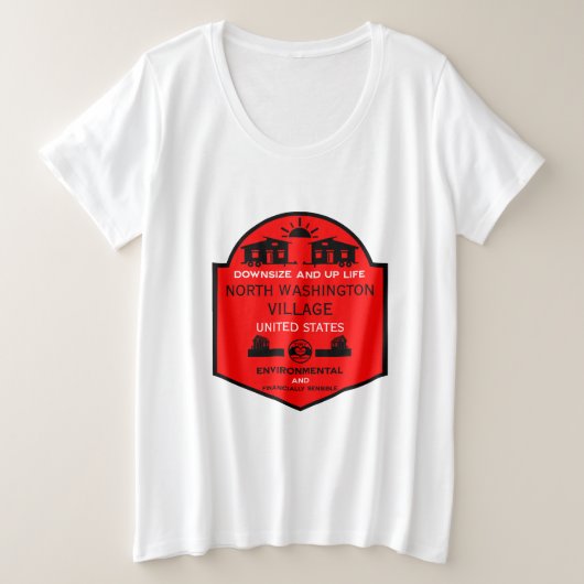 Tiny House Communities bewerkbaar Grote Maat T-shirt (Design voorkant)