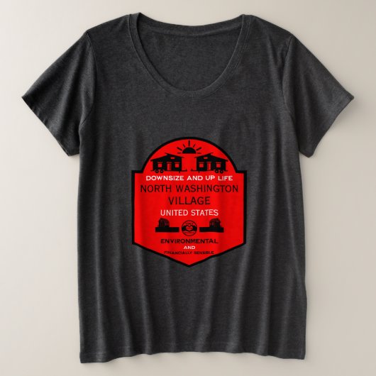 Tiny House Communities bewerkbaar Grote Maat T-shirt (Design voorkant)