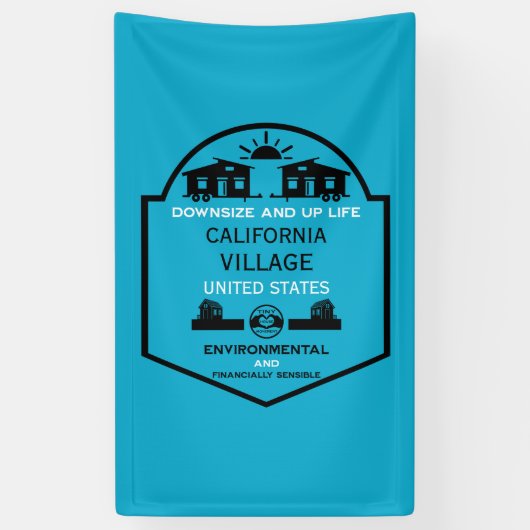 Tiny House Communities bewerkbaar Spandoek (Verticaal)