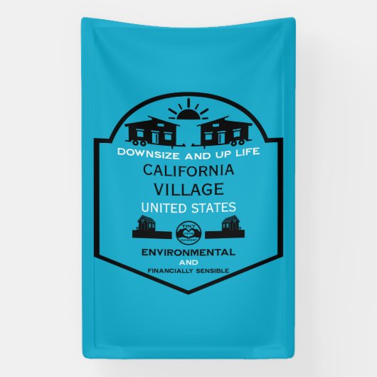 Tiny House Communities bewerkbaar Spandoek (Verticaal)