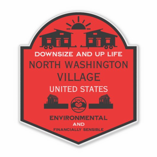 Tiny House Communities bewerkbaar Sticker (Voorkant)