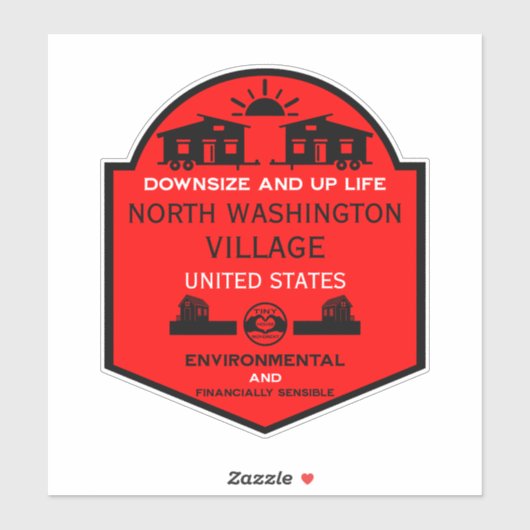 Tiny House Communities bewerkbaar Sticker (Vel)