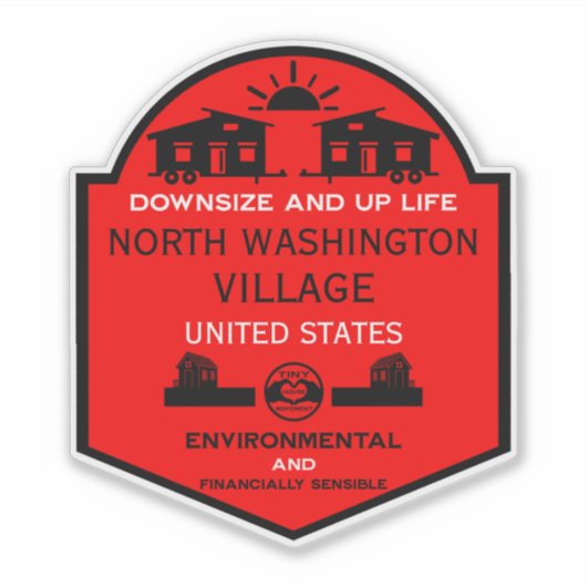 Tiny House Communities bewerkbaar Sticker (Voorkant)