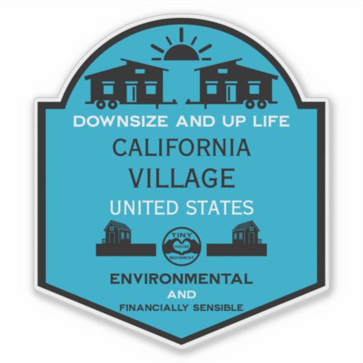 Tiny House Communities bewerkbaar Sticker (Voorkant)