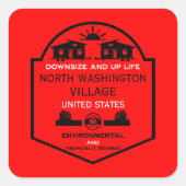 Tiny House Communities bewerkbaar Vierkante Sticker (Voorkant)