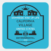 Tiny House Communities bewerkbaar Vierkante Sticker (Voorkant)