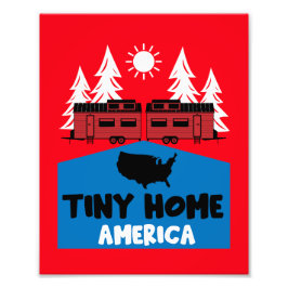 Tiny House Home Amerika Foto Afdruk